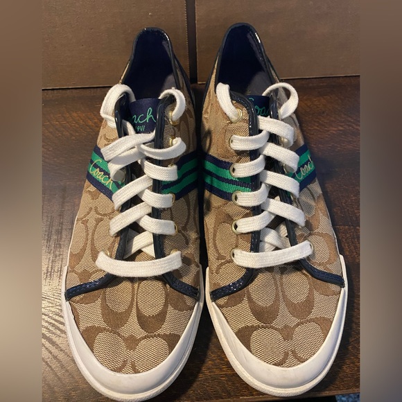 Coach “Folly” Brown Signature “C” Sneakers 9.5 - Picture 2 of 6